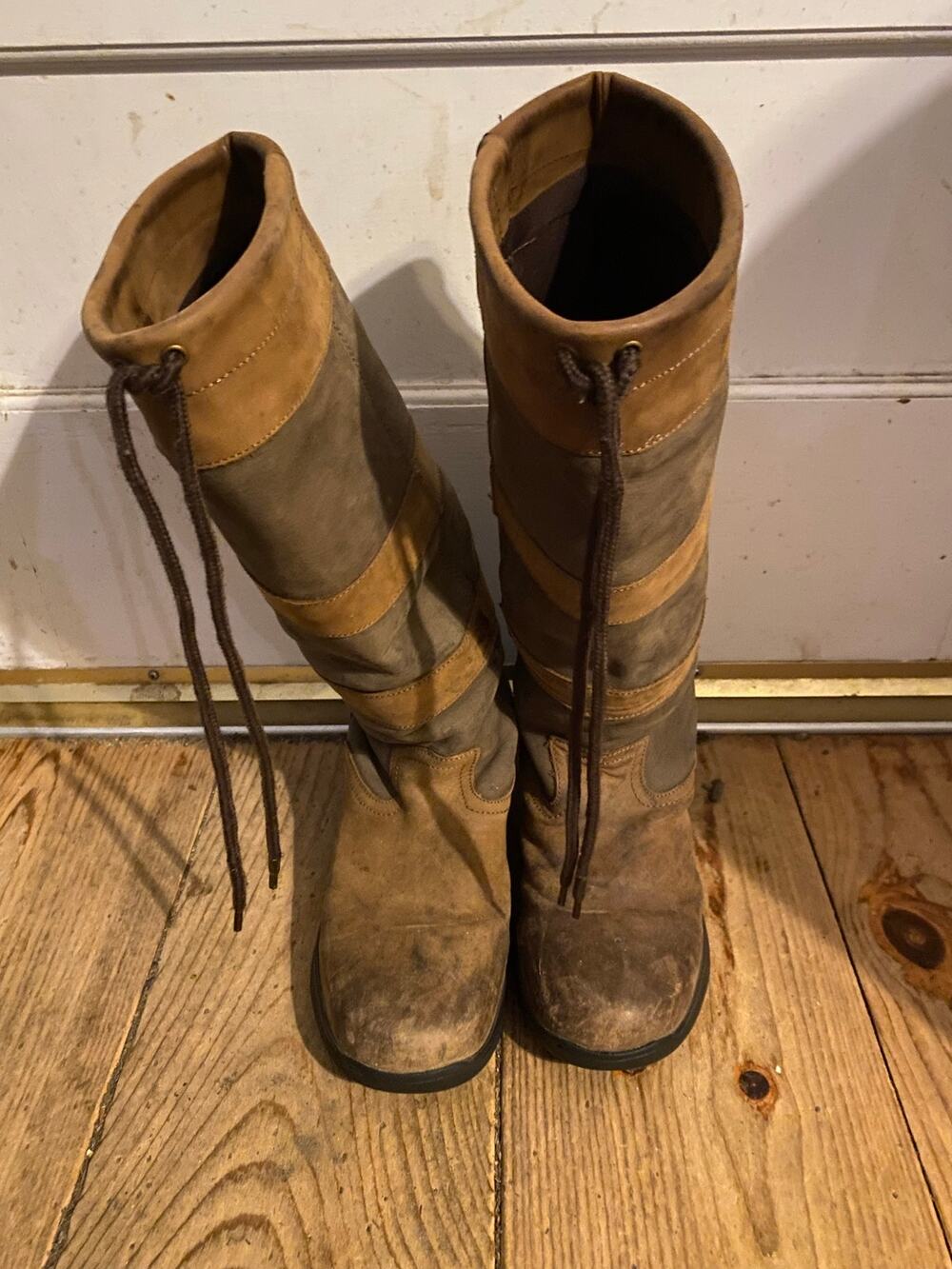 Dublin Dark Brown Waterproof Leather Tall Country Riding Boots Womens Size 8.5